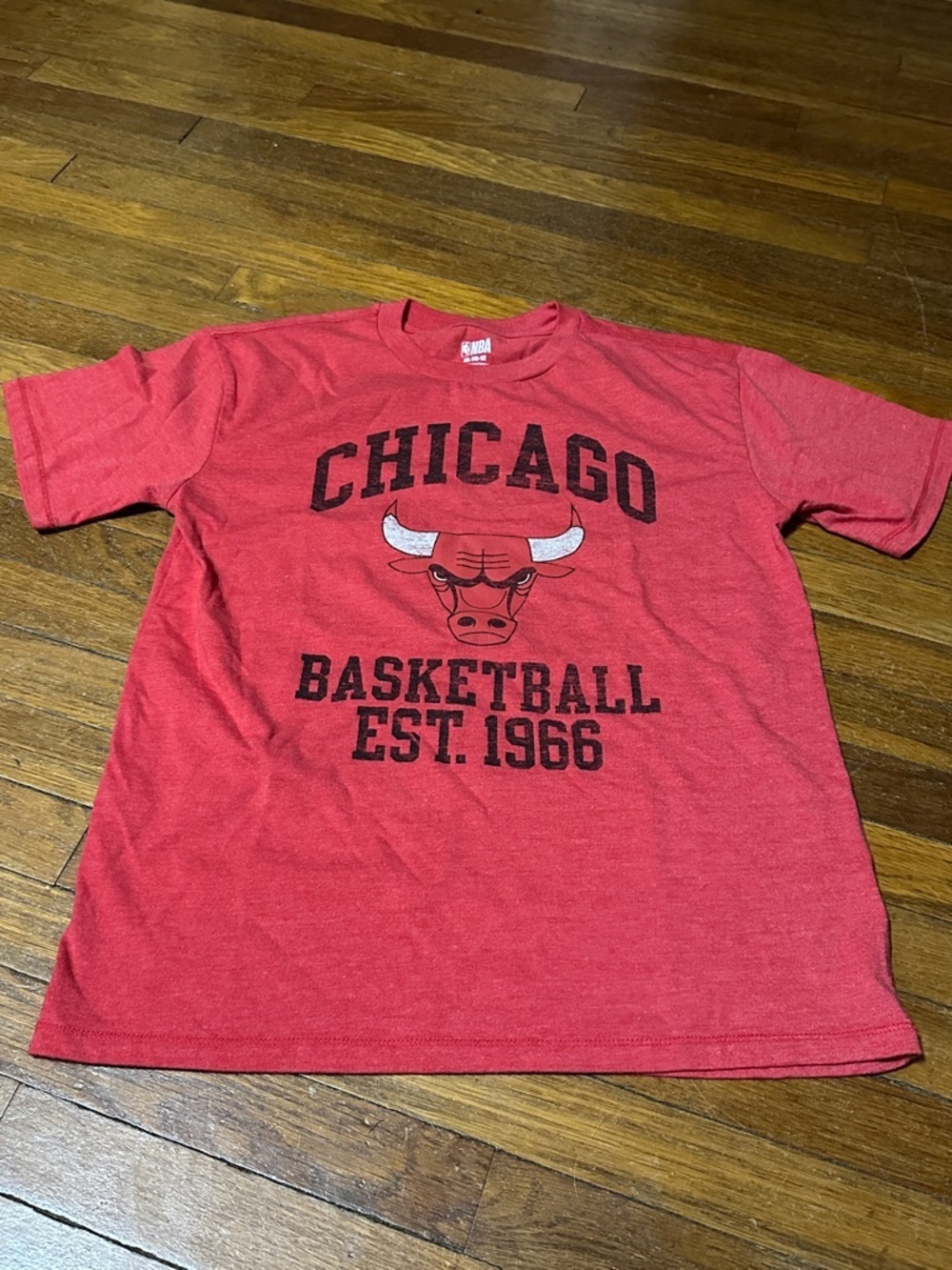 Chicago Bulls NBA Red Crewneck Tee, Youth XL